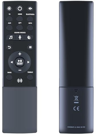 TCNOUMT Ersatz-Fernbedienung für Teufel CINEBAR 11 MK2 20RC Soundbar Audio-Lautsprechersystem, MK220RC Soundbar-Fernbedienung ersetzen