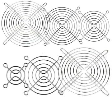 5PCS Metall Mesh Finger Schutz Schutz Net Fan Grill 30mm 40mm 50mm 60mm 70mm 80mm 90mm 120mm 135mm 140mm 150mm 170mm 200mm(Color:200mm,Size:5PCS-Black Grills)