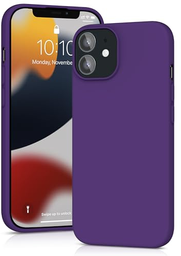 YATWIN für iPhone 12 Hülle, iPhone 12 Pro Hülle, Premium Silikon Handyhülle mit Kameraschutz, Seidig-Weicher Berühren Ultra Dünne Stoßfeste Kratzfeste Schutzhülle, Viola