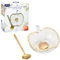 Rite Lite Rosh Hashanah Apfel- und Honigschale, Glasschale in Apfelform, goldfarbener Löffel, Shana Tova, jüdisches Neujahr, Gastgeberin, Partyzubehör, Kochen, Servieren, Küchenzubehör,