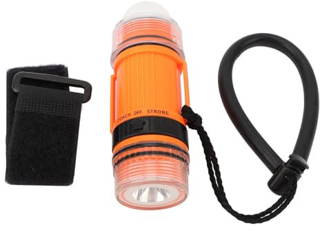Lumière Stroboscopique de Plongée, Résistance à la Pression de l'eau, étanche, Haute luminosité, Signal de Plongée LED pour le Camping (ORANGE)