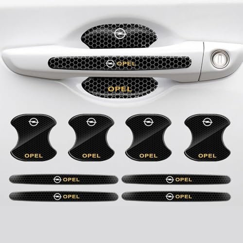 HWLHWTSN 8 Stück Autotürgriffschutz Aufkleber, für Opel Corsa B C D E F Insignia Auto Türgriff Schutzfolie Anti Kratz Schutzaufkleber,Autotür Griffe Schutz