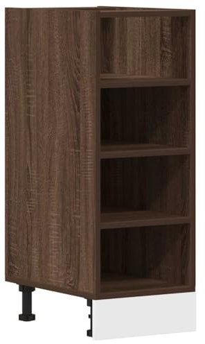 vidaXL Unterschrank Riga Braun Eichen-Optik 30x44,5x81,5 cm Holzwerkstoff