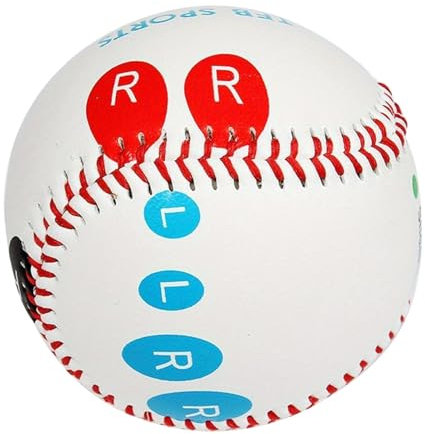 Bullet-Ball-Trainings-Basebälle – 9 Zoll schwere Bälle mit farbigen Fingermarkierungen | Pitch-Trainings-Baseball, verbesserte Genauigkeit, geeignet für rechts