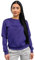 BOLF Damen Sweatshirt Classic Sweater Pulli Kapuzenpullover Langarmshirt Rundhalsausschnitt Farbvarianten Crew Neck Longsleeve Fitness Motiv Sport W01A1 Violett L [A1A]