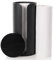 Woodluv Toilet Roll Holder with Lid Round, Toilet roll holder Freestanding, Bathroom Storage, Bamboo Loo Roll Holder, Bathroom Storage Unit, Black
