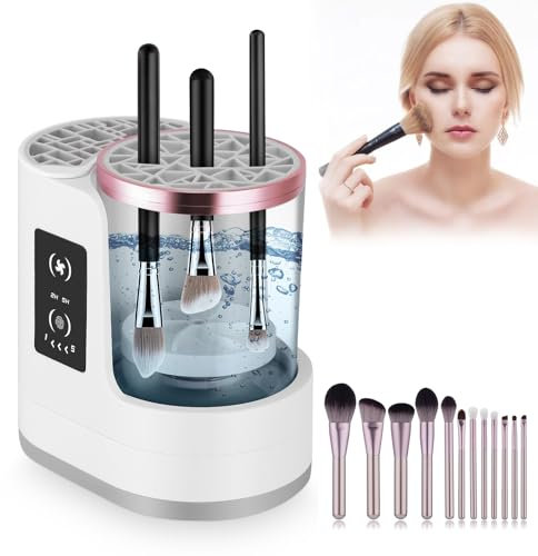 Make Up Pinselreiniger,Elektrischer Make-up Pinselreiniger, Automatic Electric Makeup Brush Cleaner mit Touch-Taste, Make-up-Pinselreinigung