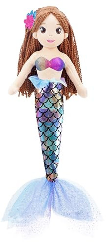 Lullaberry 45cm Sparkly Mermaid Tifara - Soft Plush Stuffed Mermaid Doll Gift for Toddler Girls