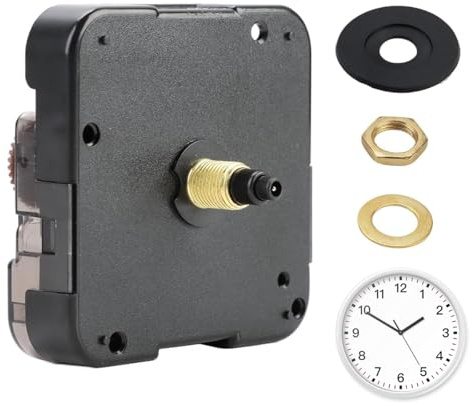 SJQBAINING 12888 Battery Wall Clock Movement Replacement, Ultra-Silent Battery-Powered Quartz Mechanism with 16mm Precise Sweep Axis, DIY Clock Repair Kit for Home/Office/Hotel/Classroom/Restaurant