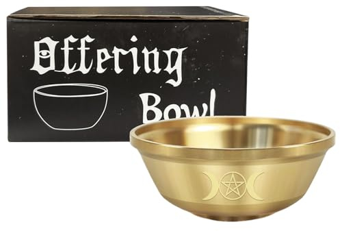 Generisch Opferschale Für Altar - Pentagramm Schale,Pentagramm Meditationsschale Für Räuchern - für Altar Tisch und Zeremonie Yoga Studio Meditation Praxis der Achtsamkeit Gebete Frauen und Männer