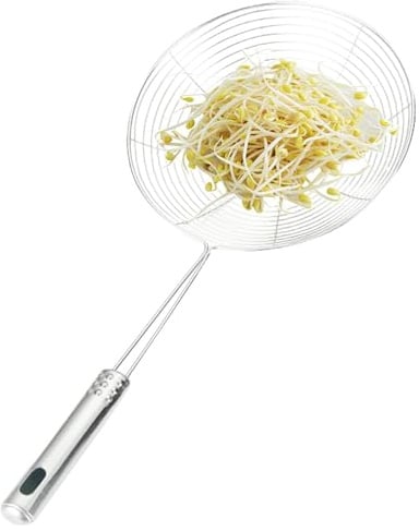 Drahtlöffel: Spinnensieb, Filterwerkzeug zum Aufhängen, benutzerfreundliches Design | Praktisches Küchenwerkzeug mit langem Griff zum Kochen von Hirvie Nudelsuppen
