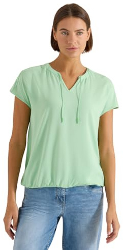 Cecil Damen Kurzarm Bluse mit Strukturmix