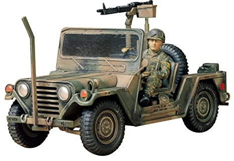 Tamiya 300035123 Ford Militär 300035123-1:35 US M151A2 MUTT Geländew.(1),originalgetreue Nachbildung, Plastik Bausatz, Basteln, Modellbausatz, Zusammenbauen, unlackiert, Lila