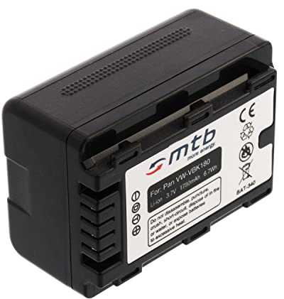 Batterie VW-VBK180 pour Panasonic HC-V10, V100, V100M, V500, V500