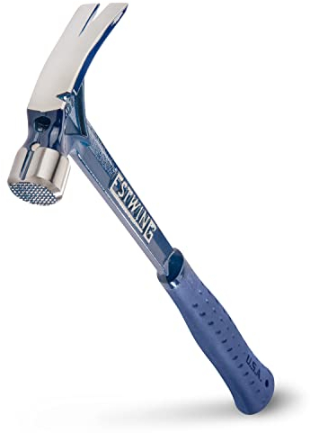 ESTWING Ultra Series Hammer, gerissener Klauenhammer mit gefräster Schlagfläche und stoßdämpfendem Griff, 540 g, E6-19SM