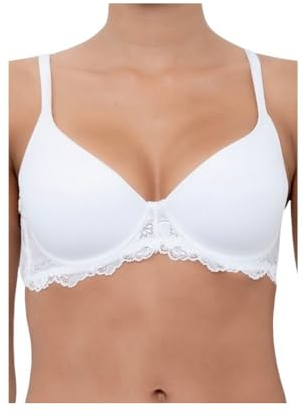 Reggiseno Balconcino Lormar modello Mousse Pizzo, coppa C 5°bianco