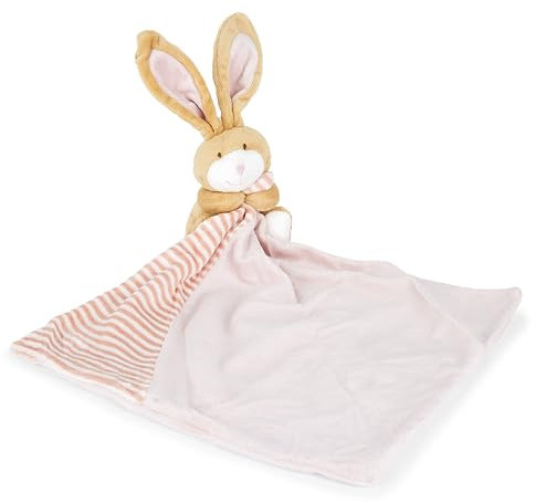 Mousehouse Gifts Peluche Doudou Couverture Petit Lapin Rose pour Un Nouveau né bébé Fille