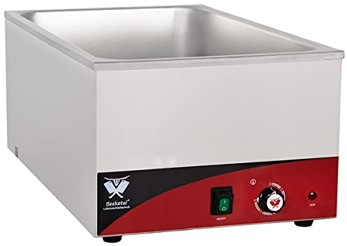 Beeketal 'BBMoA' Gastronorm Bain Marie Profi Gastro Speisewärmer passend für (GN) 1/1 Gastronorm Behälter, Wasserbad Temperatur einstellbar von 35-65 °C