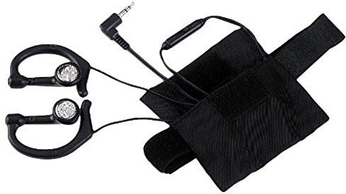Hama HK-215 Clip-On Stereo Headphones - Black, with Carrying Bag