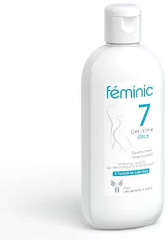Feminic 7 - Gel intime doux pour usage quotidien - pH neutre - Formule sans savon - à base de Calendula -