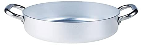 Pentole Agnelli ALMA10620 Faitout Bas avec 2 Poignée en Acier, Aluminium, 20 cm