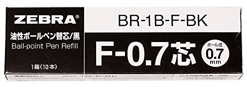 10 St?ck B-BR-1B-F-BK Zebra?lbasis Kugelschreiber zus?tzliche Blei F-0.7 Kern schwarz (Japan-Import)