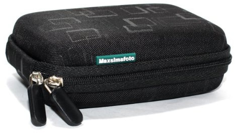 Maxsimafoto® - Semi Hard case - BLACK - for Pan DMC-TZ80 TZ70 TZ60 TZ55 TZ57 TZ61 & S0NY HX50 HX60 HX90 Digital Camera.