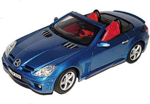 Motormax Mercedes-B SLK R171 2004-2011 55 AMG Metallic Blau Öffnendes Dach Coupe Cabrio 1/18 Modell Auto