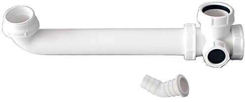 Viega 22574 8 Ablaufverbindung für Doppelspülen, Kunststoff-weiß, 1 80-310, 1/2 Zoll x 80