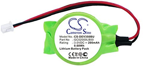 CS-DEV350BU Akku 200mAh Kompatibel mit [Dell] Vostro 1015, Vostro 1310, Vostro 1510, Vostro 1710, Vostro 3500, [GETAC] W130 Ersetzt GC02000LB00