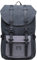 KAUKKO Vintage Canvas Rucksack Damen Herren Baumwolle Daypack mit Laptopfach für 14 Zoll Notebook für Schule, Uni, Reisen, Wandern, 22L, Schwarz und Grau