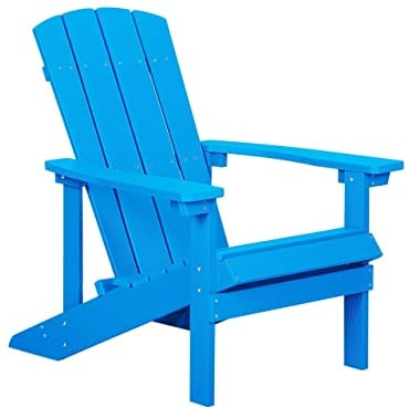 Moderner Muskoka Gartenstuhl in Blau mit Breiten Armlehnen Adirondack