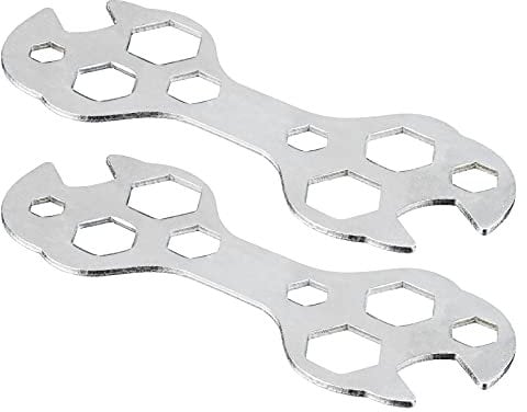 WEAVERBIRD Multipurpose Bike Wrench,Bike Repair Tool Kit, Multi-Function Steel Bicylce Cycle Mountain Bike Wrench,Galvanized Steel Spanner,10 in 1 Wrench Tool,Simple Type Wrench,Mini Wrench Tools