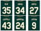 Oakland A's Poster-Set mit 6 Vintage-Trikots - 20,3 x 25,4 cm, seidenmatt