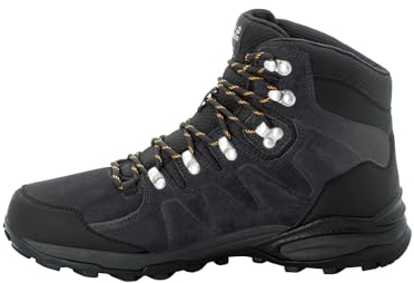 Jack Wolfskin Herren Refugio Texapore Mid M Walking Schuh, Phantom Burly Yellow Xt, 40.5 EU