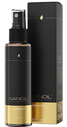 NANOIL Haar conditioner mit Keratin zweiphasiger Conditioner, 125 ml, Regeneration und Revitalisierung, Stärkung der geschwächten Haare, perfekte Pflege