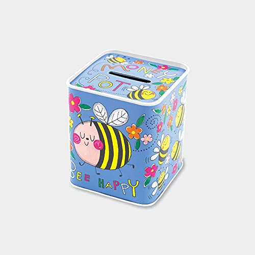 Rachel Ellen Childrens Money Tin Gift Bee Money Pot Bee Happy