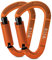 Karabiner Klettern Kletterausrüstung,2 Stück UIAA-Zertifiziert 25KN Auto Locking Kletterkarabiner Clips für Hängematten, Schaukel, Locking Hundeleine und Geschirr, Camping, Wandern & Utility (Orange)