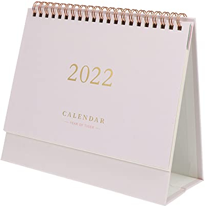 Toyvian Bürokalender 1 Stück 2022 Tischkalender 2022 Kalender 2021-2022 Stehkalender 2022 Stehender Flip- Wandplaner Schreibtisch Kalender 2021 Planer& Anmerkungen Papier Student Spule