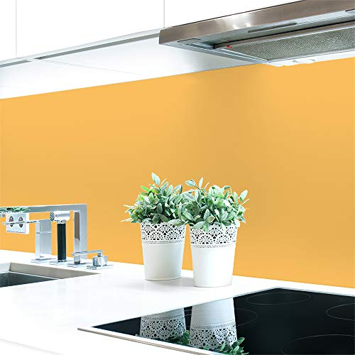 Küchenrückwand Gelbtöne Unifarben Premium Hart-PVC 0,4 mm selbstklebend, Größe:400 x 60 cm, Ral-Farben:Safrangelb ~ RAL 1017
