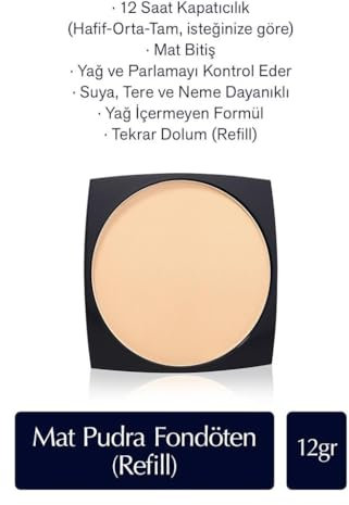 Estée Lauder, Double Wear Stay-In-Place Matte Powder Foundation Refill - 4N1 Shell Beige, 12 g.