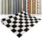 Vinyl Flooring Rolls by The Metre | Wood Effect, Tile Effect, Stone Effect PVC Flooring, Cushion Lino Floor Covering for Kitchen, Bathroom, Living Room (Damier 019D, 100 x 250 cm)