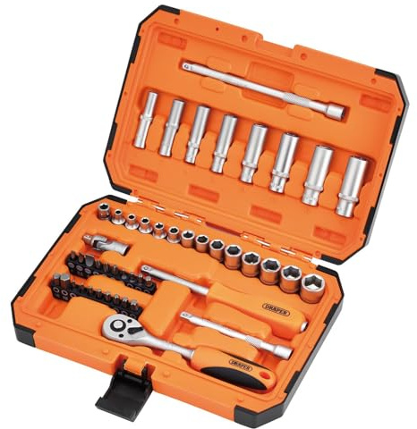 Draper 22109 HI-TORQ 6 Point Socket Set, 1/4 (47 Piece)