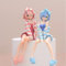Jiumaocleu Rem und Ram Figur Statue Nudelstopper Figur Modell Remu und Ramu Sitzende Pose Skulptur Desktop Dekoration Weihnachten Geburtstag Geschenke für Jungen Mädchen