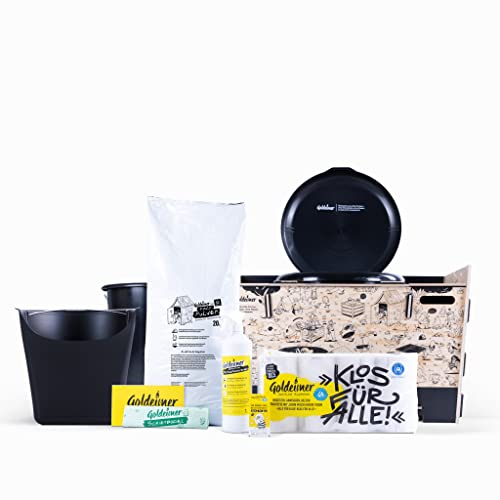 Goldeimer »Premium Plus« Trockentrenntoilette aus Holz und recyceltem Kunststoff - Rundum-Sorglos-Paket