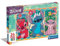Clementoni | Puzzle Disney Stitch – Maxi 24 Pièces pour Enfants 3 Ans+ | Format 62 x 42 cm | Supercolor | Développement Observation et Motricité | Carton Recyclé | Pièces Solides