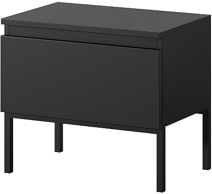 Selsey Nachttisch Beistellschrank Beistelltisch Nachtschrank Mit Schublade Schwarz Schwarze Beine Bemmi