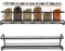 Portaspezie Set 2 Portaspezie Da Cucina Adesivo Mensola Portaspezie Da Parete Mensole Porta Spezie Cucina Portaspezie Da Appoggio Mensola Doccia Da Appendere Al Muro Portaspezie Organizzatore (Nero)