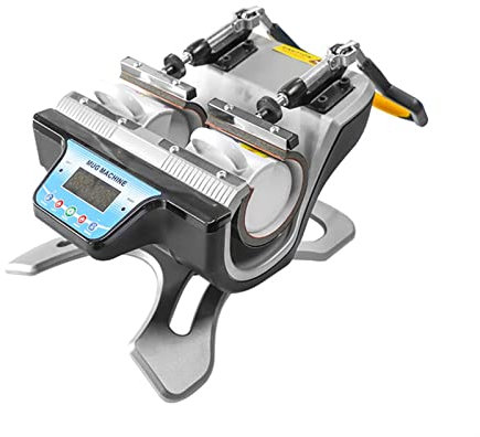 EBAYTV Presse de Transfert, Manuel Double-Station Tasse de rôtisseuse Chaude Tasse du Sol Tasse Cadeau Coupe de Chaleur Personnalisé Trial Trapping Hot Stamping Imprimer Machine de Presse