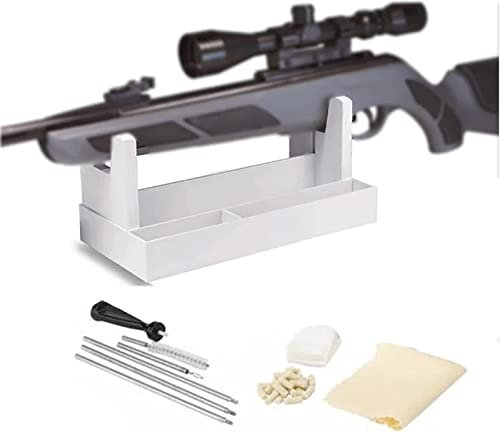 Lxwyq Banc et Support pour Fusil, Support de Nettoyage pour Pistolet, Support pour Pistolet à air comprimé avec kit de Nettoyage pour Accessoires de Fusil de Chasse, Repose-Banc pour Armes de Poing